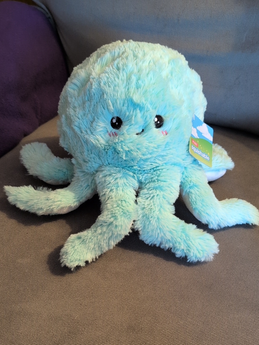 Mini Squishable Teal Octopus Plush